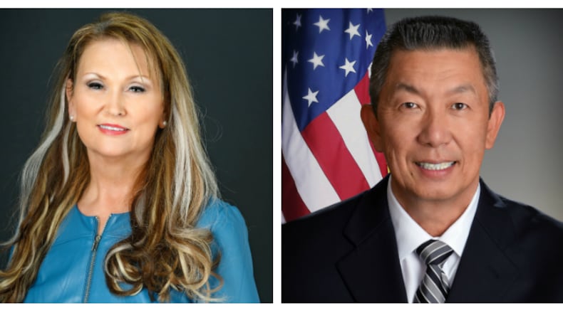 Pictured are the GOP’s announced Ohio Senate candidates: From left, Ohio Rep. George Lang, R-West Chester Twp., Ohio Rep. Candice Keller, R-Middletown, and West Chester Twp. Trustee Lee Wong. PROVIDED