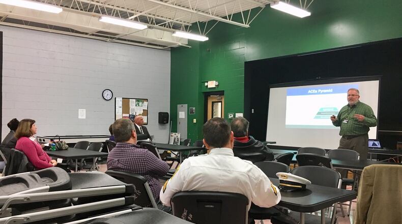 Hamilton Schools Superintendent Larry Knapp held the latest in a series of informational town hall meetings Tuesday evening to answer questions about the proposed 10-year, 1.5-mill school security tax on the Nov. 6 ballot.