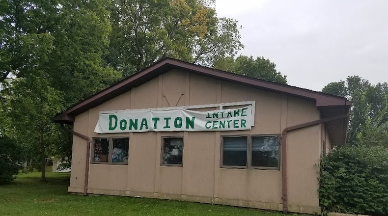 The donation center at the Family Resource Center, one of three buildings the group has in Oxford.