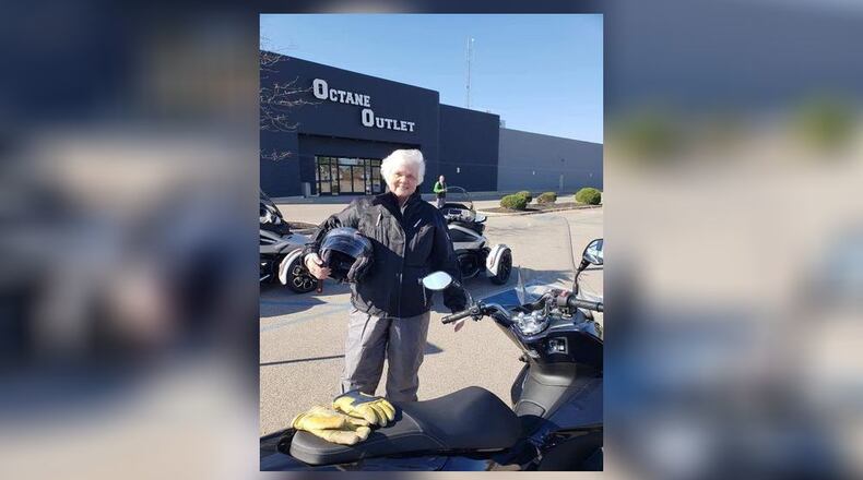 Dorie Kirkland has ridden in the Dave Kirkland Memorial Ride the last two years. Her husband worked as a technician at Octane Outlet for decades. SUBMITTED PHOTO