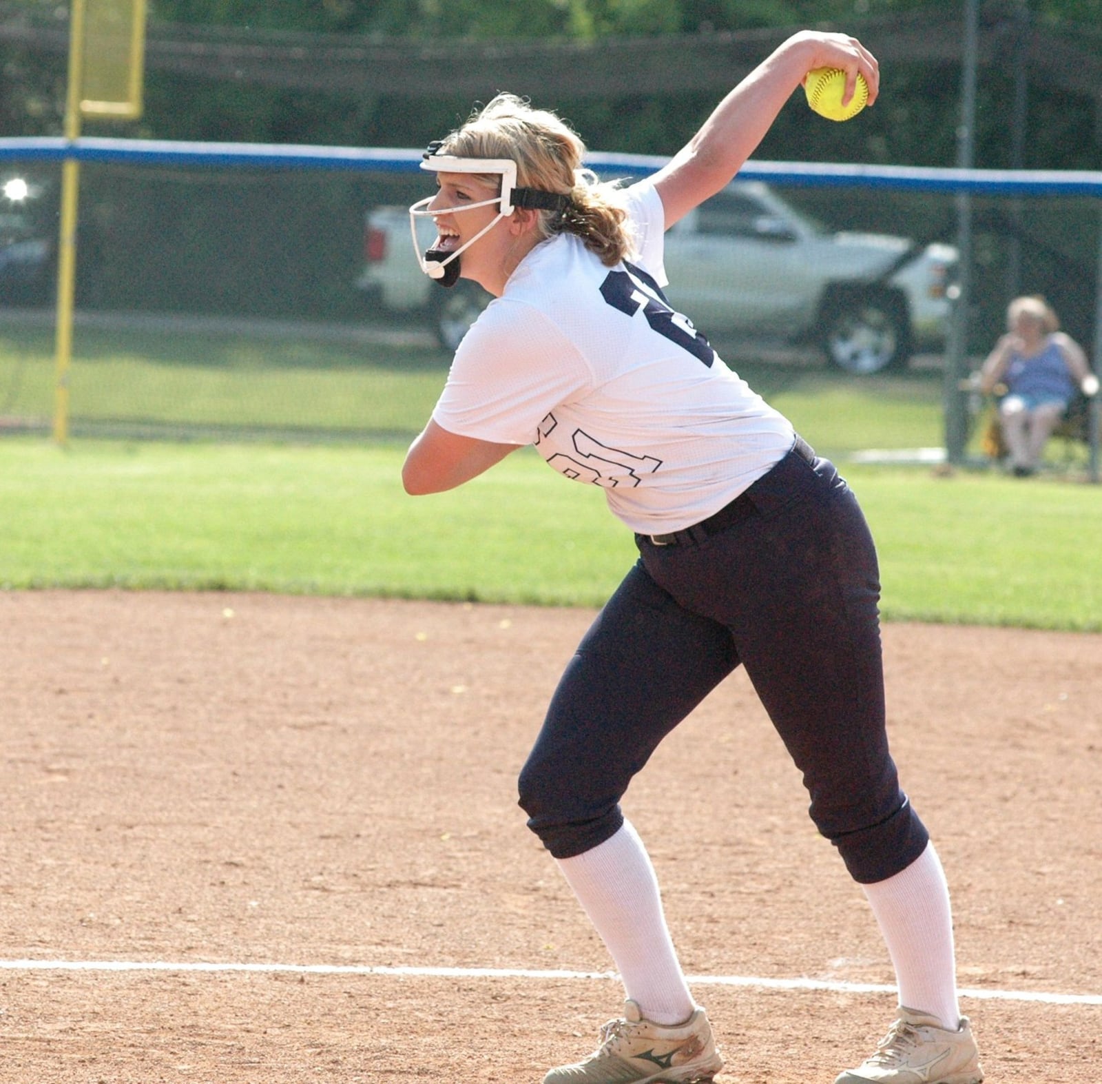 Monroe pitcher Alyssa Wagner prepares to deal to the plate Saturday during a Division II district championship softball game against Springfield Shawnee at Brookville. Monroe won 4-0. RICK CASSANO/STAFF