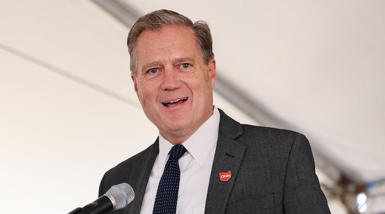 Rep. Mike Turner (R-Dayton) speaks during a groundbreaking ceremony on Friday, Sept. 26 held by onMain ahead of construction of the first building on the former Montgomery County Fairgrounds in Dayton. Turner, who helped bring the onMain project to fruition, announced Monday he is seeking reelection. BRYANT BILLING/STAFF