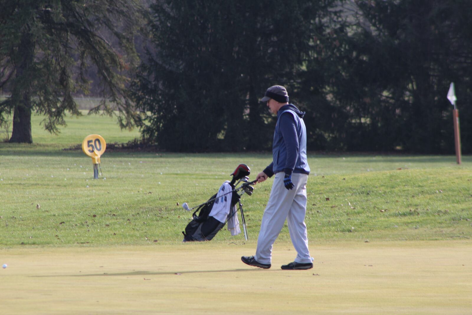 A man practices putting at Community Golf Club, which is the city of Dayton's only remaining golf course, after it closed Kittyhawk Golf Center and Madden Golf Course. CORNELIUS FROLIK / STAFF