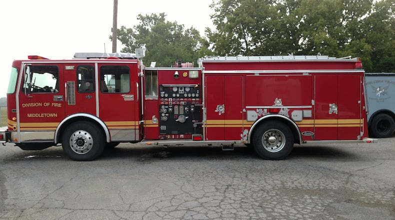 This 1997 Luverne fire engine that has been retired by the Middletown Division of Fire will be donated to the Caribbean island nation of St. Vincent and the Grenadines to help improve their firefighting services. CONTRIBUTED/CITY OF MIDDLETOWN