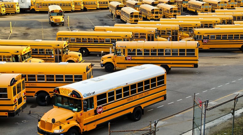 For the first time since 2011, sophomores attending Fairfield High School have a transportation option of school buses to get to school. Fairfield officials restored the bus service, which was eliminated in 2011 as part of sweeping budget cuts, with the start of the new school year last week. STAFF FILE PHOTO