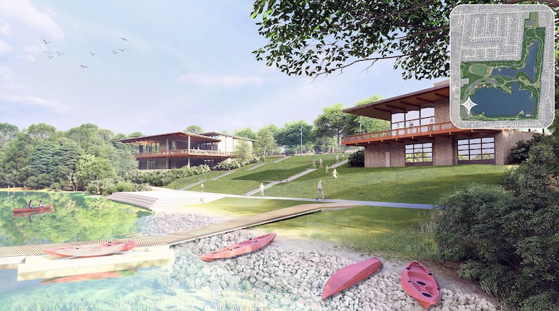 Fairfield residents are divided whether there should be a restaurant included in the masterplan for Marsh Park. Contributed rendering