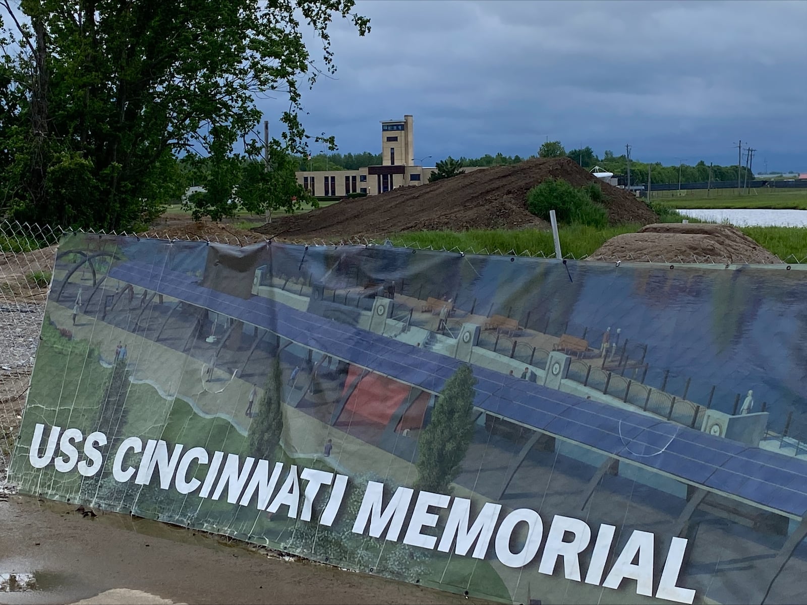 The coming USS Cincinnati submarine and Cold War memorial in West Chester Twp. at Voice of America MetroPark in Butler County. MICHAEL D. CLARK/JOURNAL-NEWS