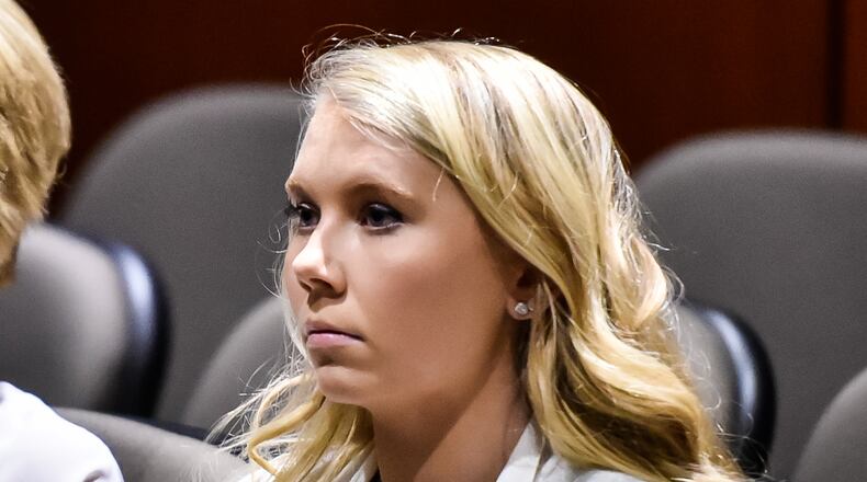 Brooke Skylar Richardson, the Carlisle teen charged with aggravated murder for the death of her infant found buried in the back yard, appeared in Warren County Court for pretrial hearing, Wednesday, Sept. 27, 2017 in Lebanon. NICK GRAHAM / STAFF