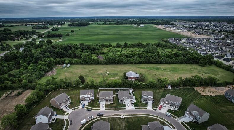 This property, in the background near the Carriage Trails development, was petitioned to be annexed from Bethel Twp. to Huber Heights in 2022-23, but the move did not go through. JIM NOELKER/STAFF