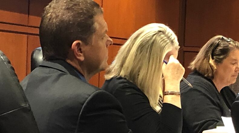 Timothy Hall listens Tuesday as his trial continued in Warren County Common Pleas Court.