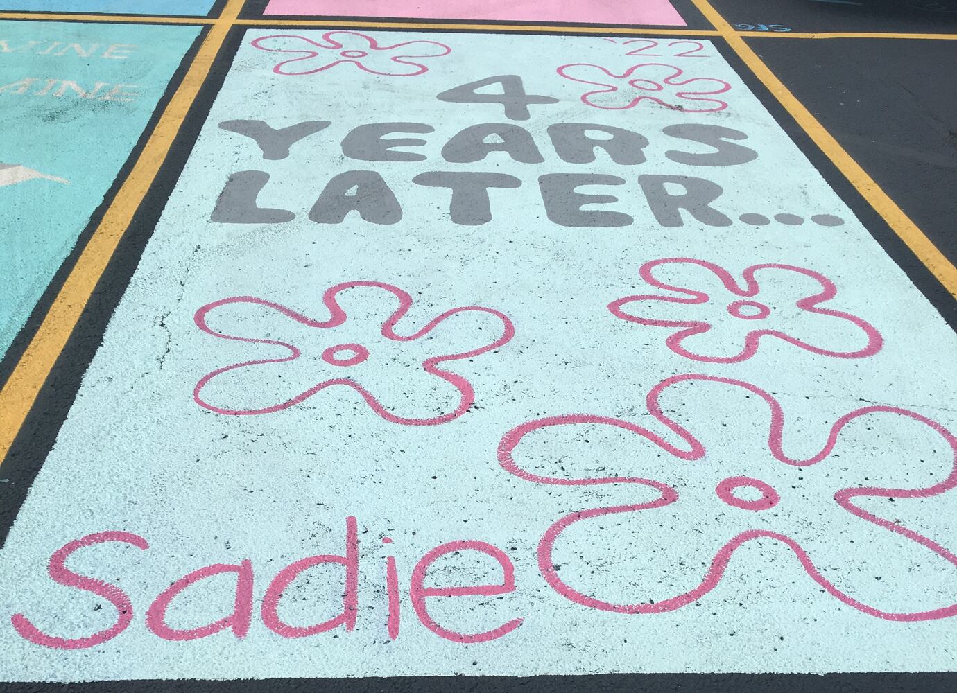 Badin senior parking lot spaces