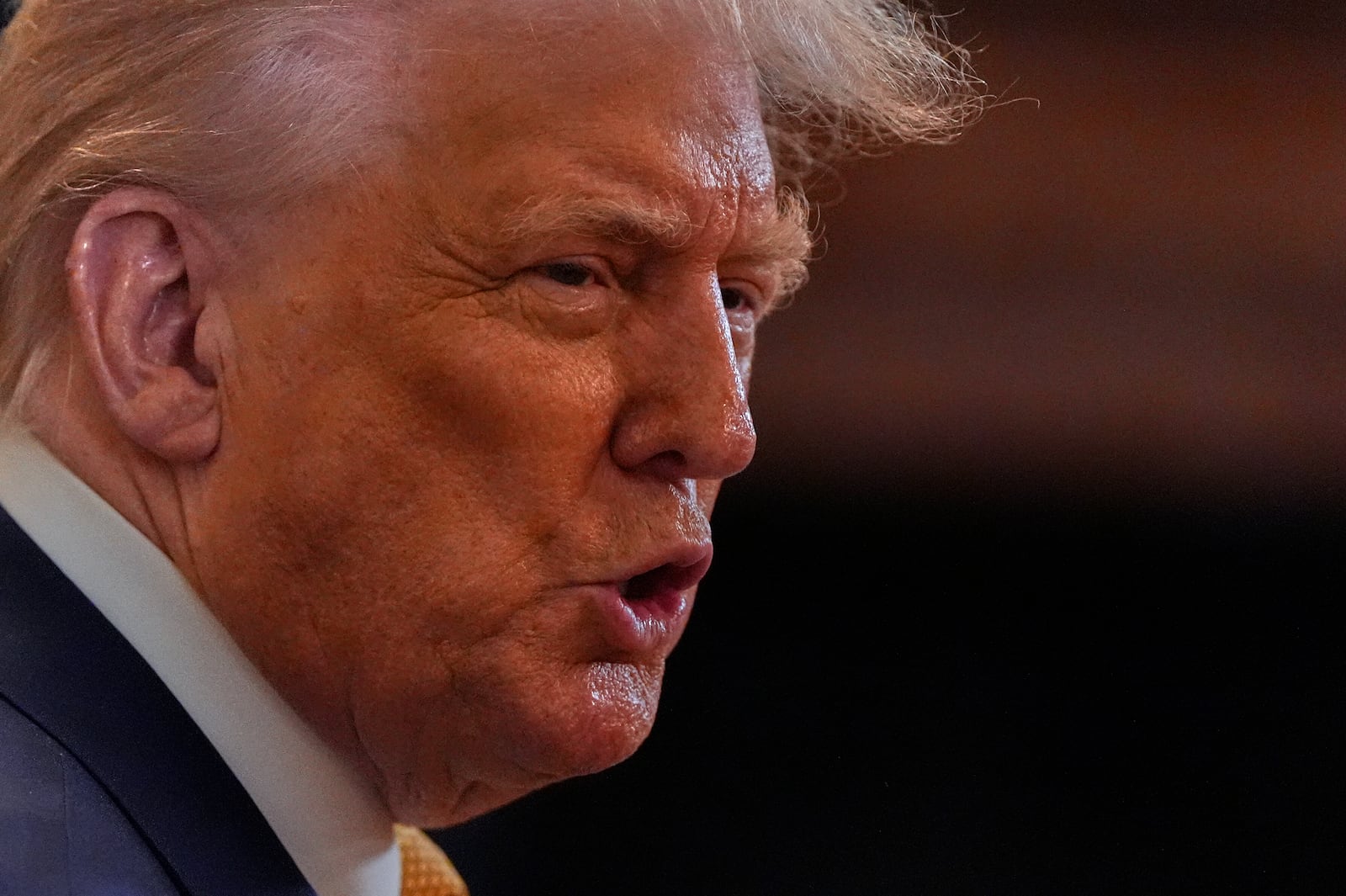 President Donald Trump speaks during a reception for Republican members of Congress in the East Room of the White House, Tuesday, July 22, 2025, in Washington. (AP Photo/Julia Demaree Nikhinson)
