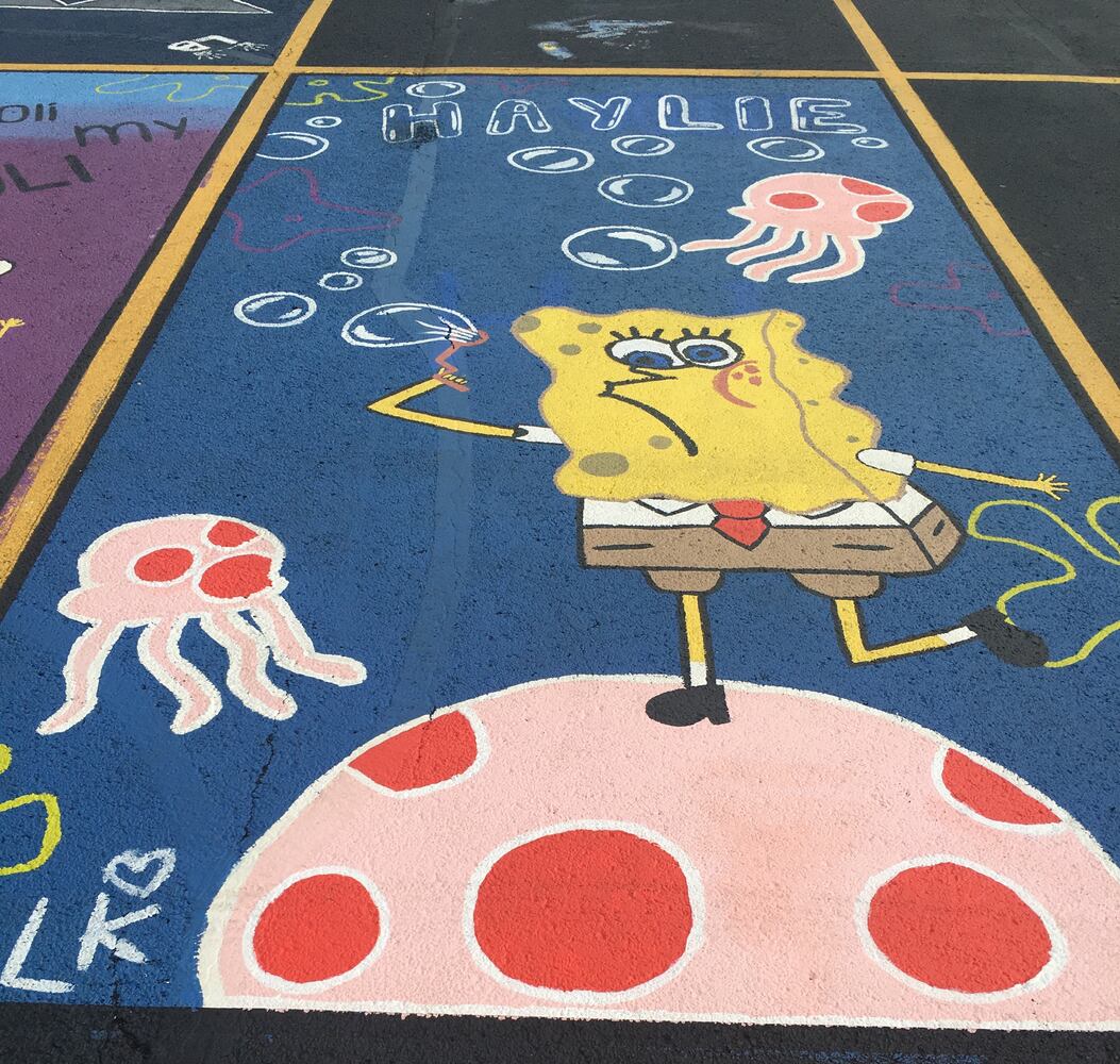 Badin senior parking lot spaces