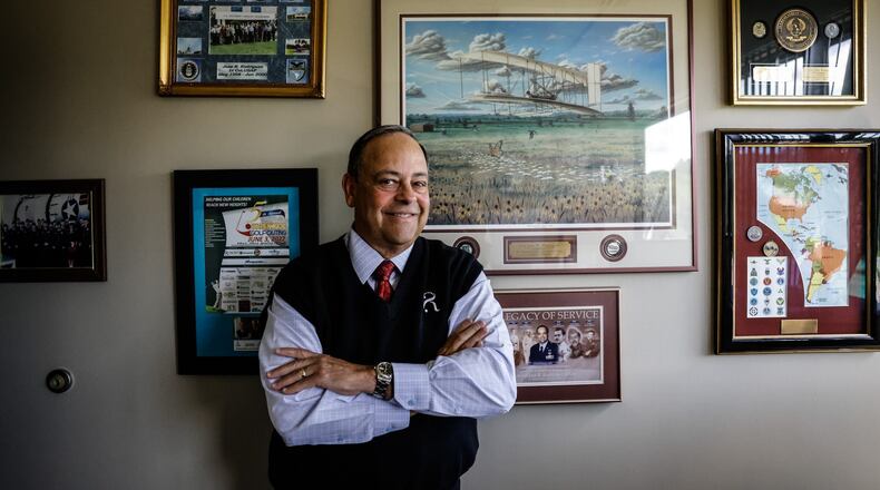 Retired Air Force Col. Jose "rafi" Rodriguez said he had an amazing career. His career led him to work on space launch vehicles and satellite programs, including work on the Titan 4 heavy-left space launch rocket operated by the Air Force from the late 1980s until about 2005. JIM NOELKER/STAFF