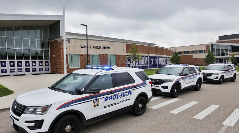 Middletown City Schools and Middletown Division of Police went through active shooter training scenarios this summer. The city hopes to hire eight more officers, according to the 2023 public safety budget presented Tuesday night by City Manager Paul Lolli. NICK GRAHAM/STAFF
