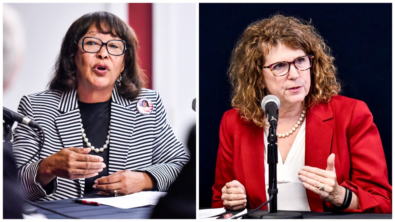 Dora Bronston (left) and Butler County Commissioner Cindy Carpenter (right).