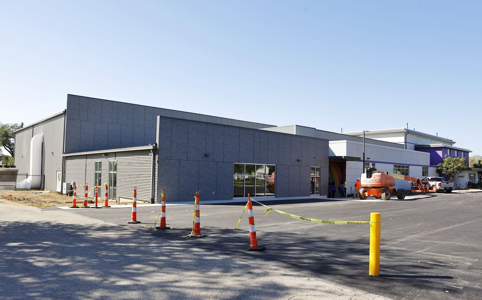 Construction is nearing completion on the expansion project at Robert "Sonny" Hill Jr. Community Center on Lafayette Ave. in Middletown. NICK GRAHAM/STAFF