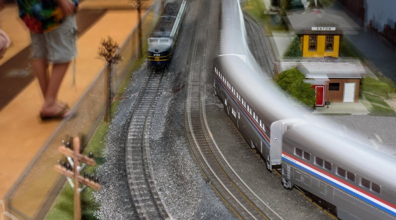 The trains will be on display from 10 a.m.-6 p.m. Friday-Sunday in the lobby of the Warehouse Hotel at Champion Mill. CONTRIBUTED