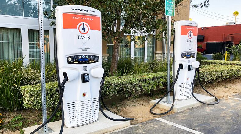 The newly announced partnership between Tritium and EVCS will expand electric vehicle infrastructure throughout the states of California, Oregon, and Washington. (Photo: Business Wire)
