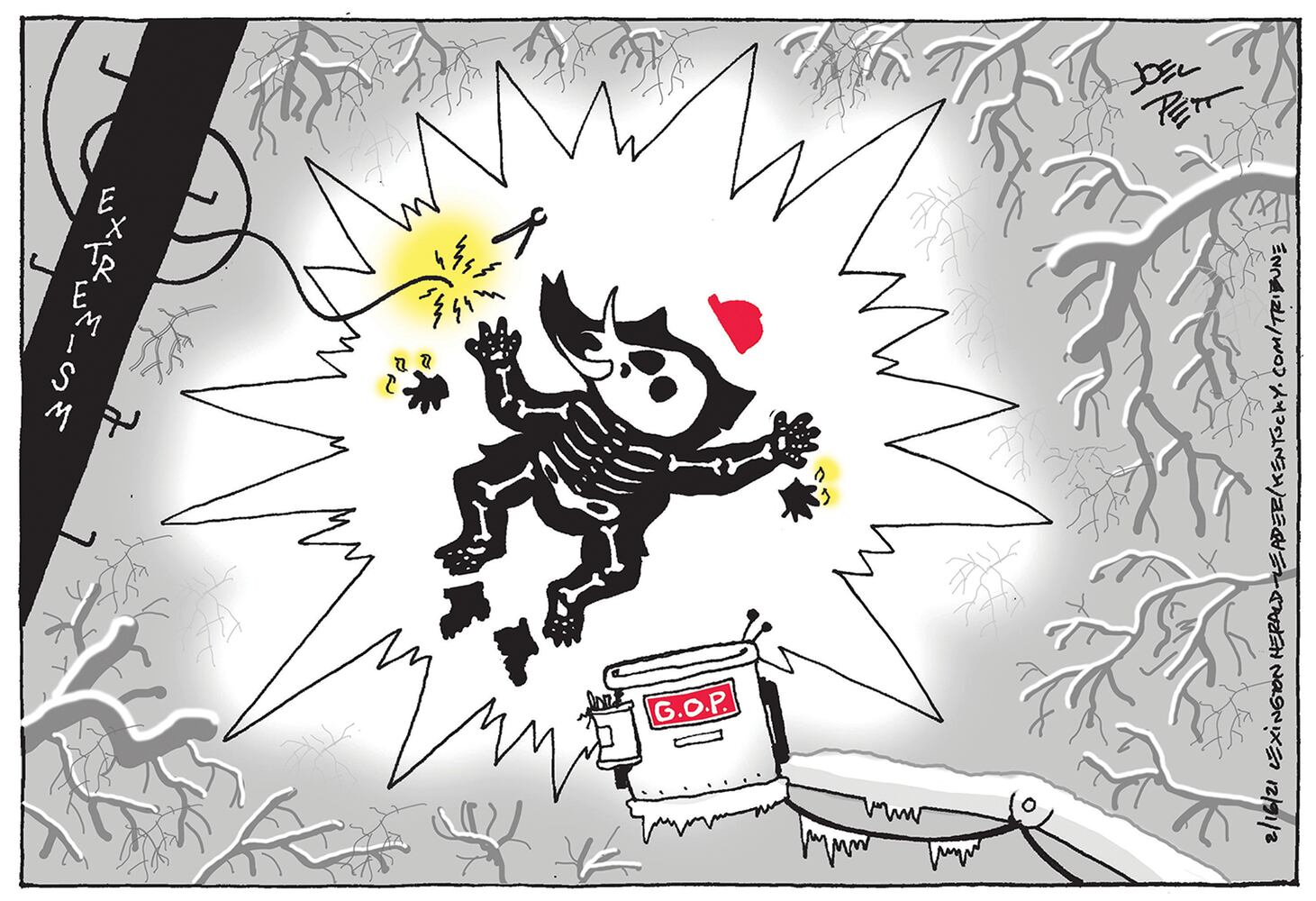 Week in cartoons: Frigid Texas, Rush Limbaugh and more