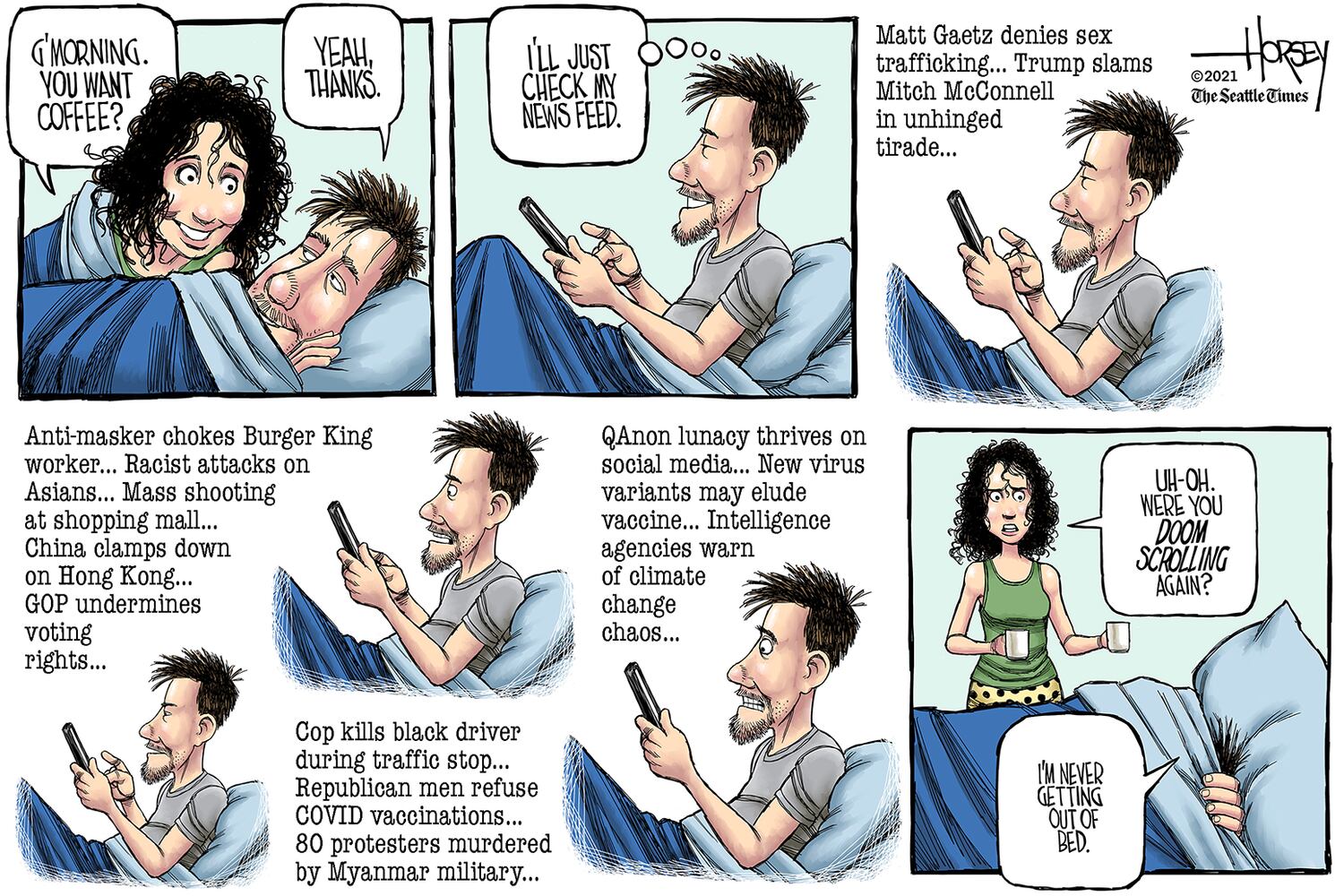 Week in cartoons: Mass shootings, Afghanistan exit and more