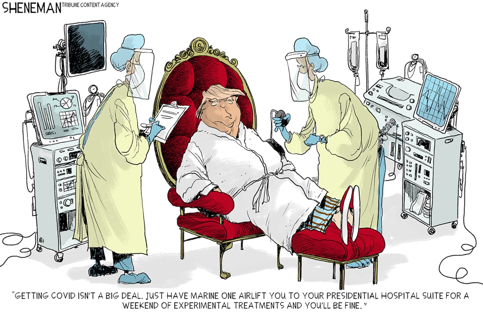 Week in cartoons: Trump's health, the fly and more