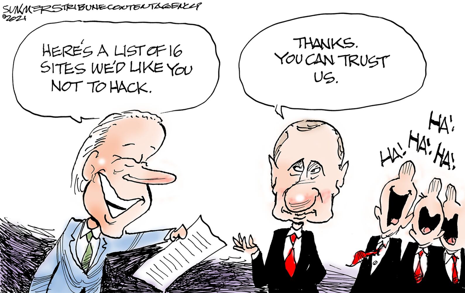 Week in cartoons: Biden and Putin, Juneteenth and more
