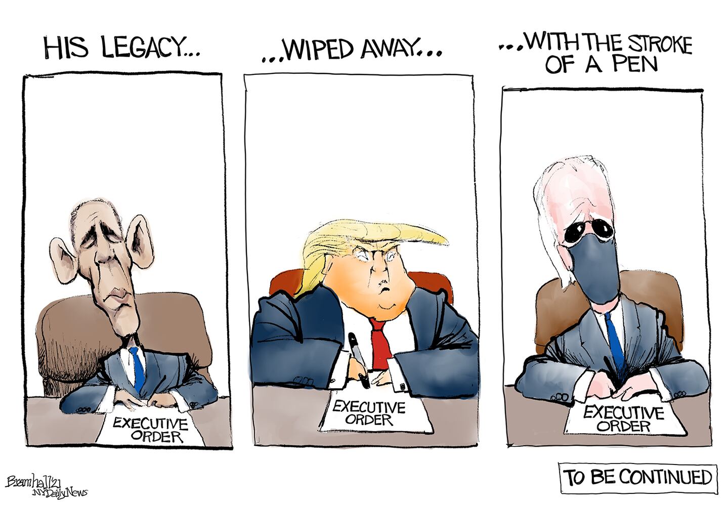 Week in cartoons: Executive orders, unity and more