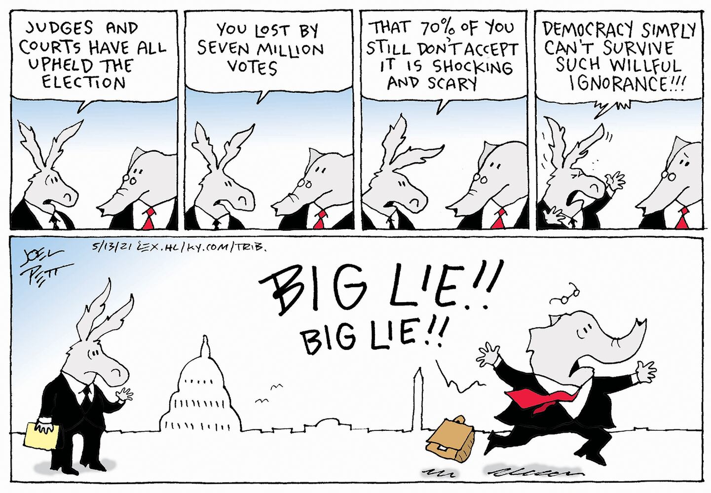 Week in cartoons: Facebook ban, pipeline ransom and more