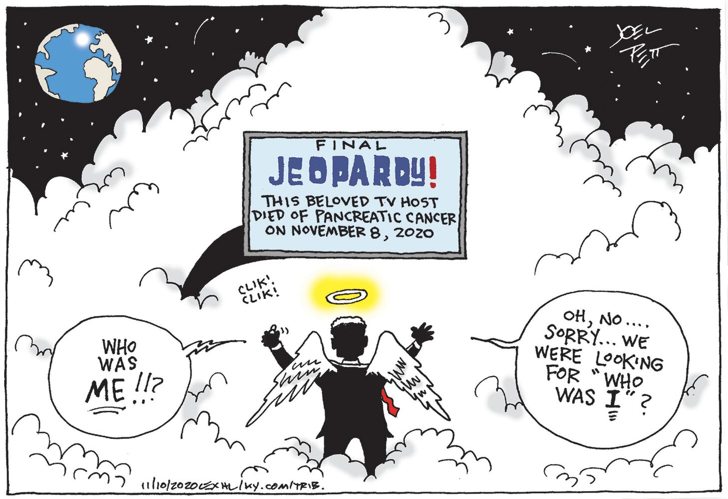 Week in cartoons: Democracy, Alex Trebek and more