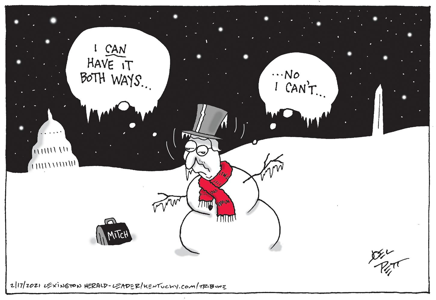 Week in cartoons: Frigid Texas, Rush Limbaugh and more