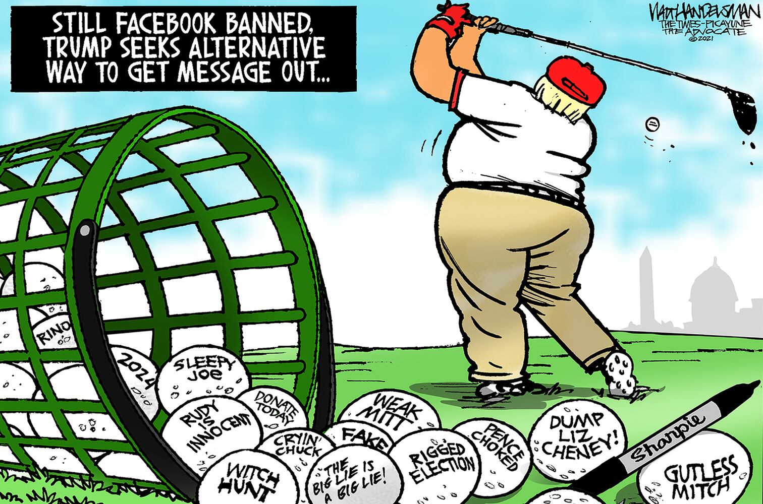 Week in cartoons: Facebook ban, pipeline ransom and more