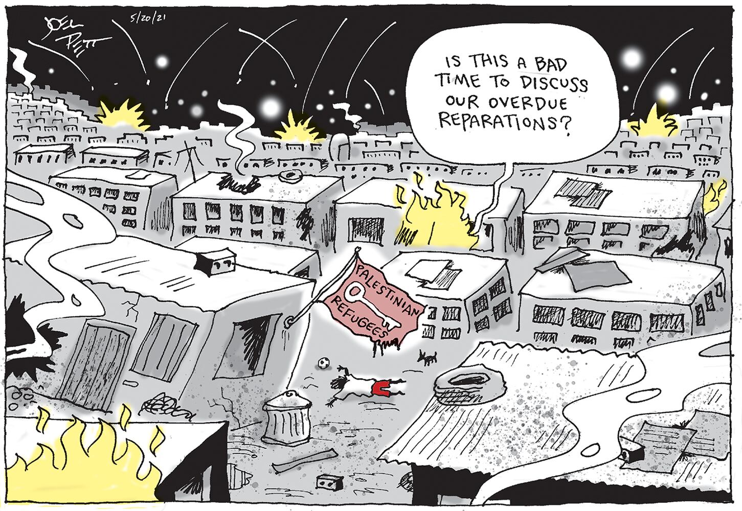Week in cartoons: Masks off, Middle East violence and more