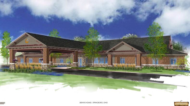 Rendering of proposed Beehive Carriage Hill memory care facility for the Carriage Hill subdivision in Liberty Twp.
