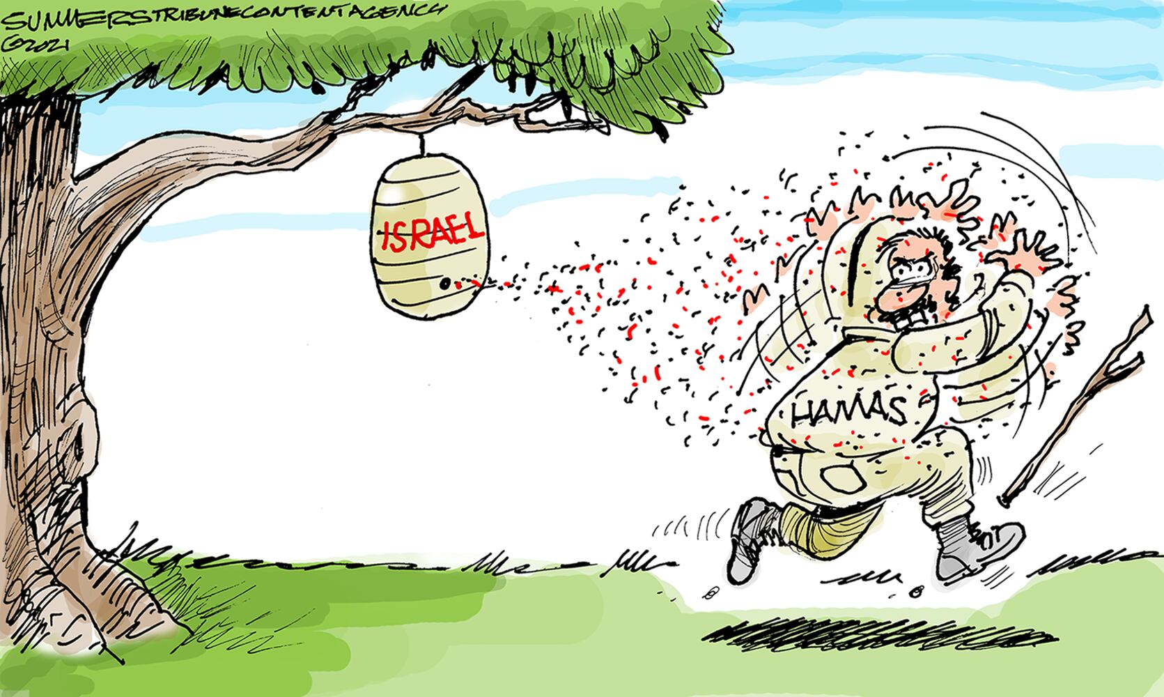 Week in cartoons: Masks off, Middle East violence and more