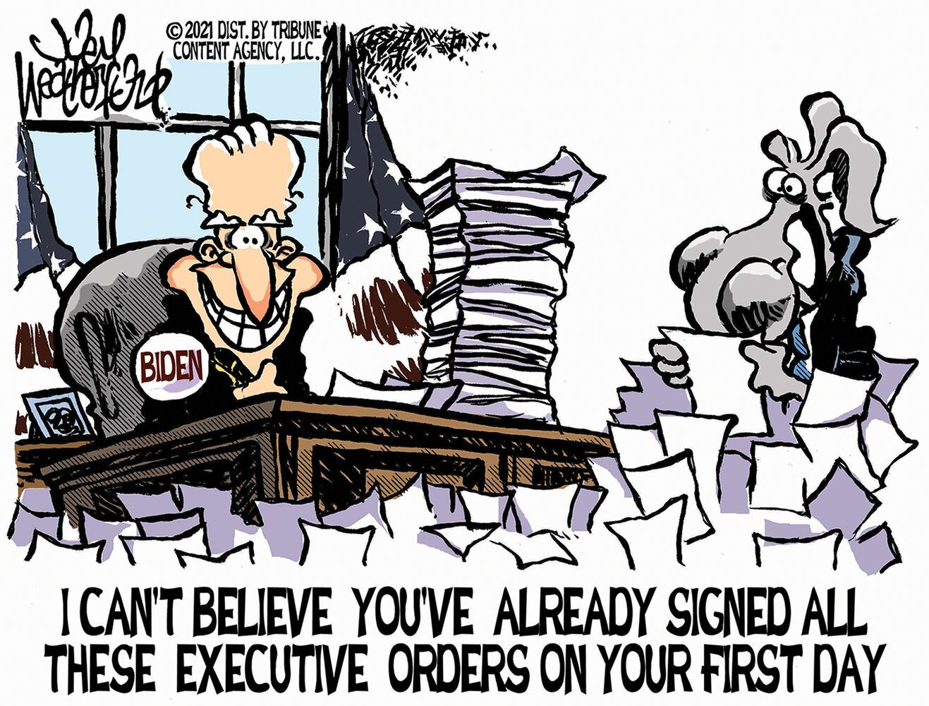 Week in cartoons: Executive orders, unity and more