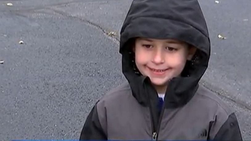 Keegan Hall, 5, helped save his grandmother after she was injured in a car accident. (Photo: Screengrab via WHIO.com)