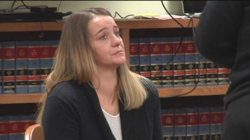 Nikki Dickinson, the mom accused of letting her 10-year-old son get a tattoo in a private home was convicted and sentenced in Bellefontaine Municipal Court on Friday. JENNA LAWSON/STAFF.