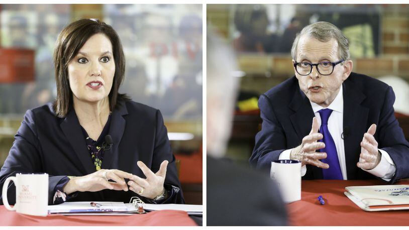Ohio Lt. Gov. Mary Taylor and Ohio Attorney General Mike DeWine GREG LYNCH/JOURNAL-NEWS