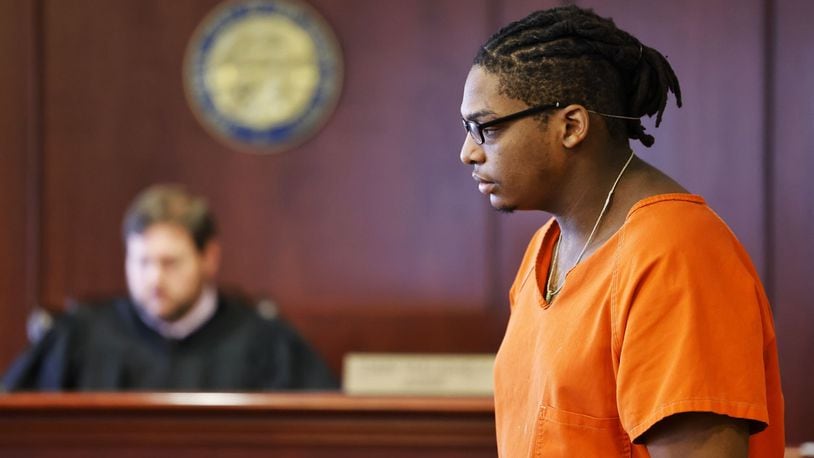 Kahreem Brown, charged with murder in the 2021 beating death of Larry Ingram in Hamilton, was in Butler County Common Pleas Court Tuesday for a pretrial hearing. NICK GRAHAM/STAFF