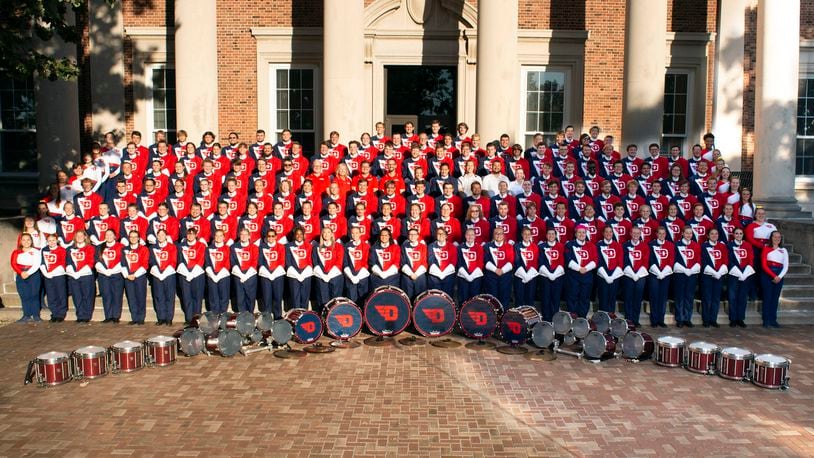 2021 University of Dayton Marching Band Portrait. Photo Credit: Nicholas Falzerano.