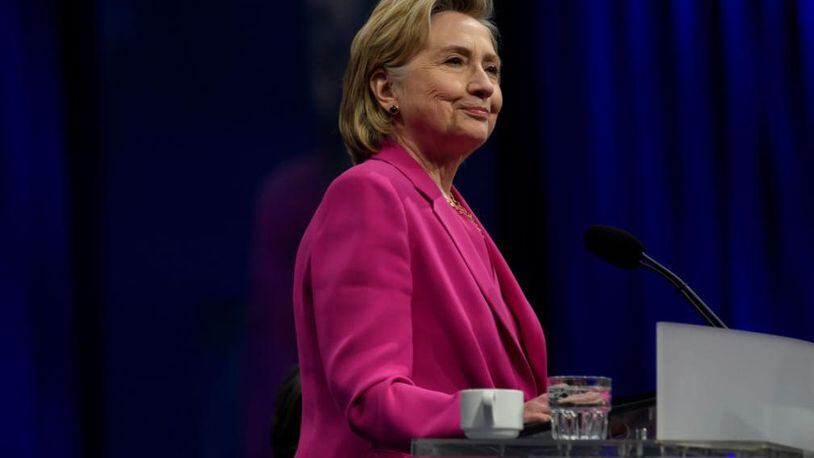 Former Democratic presidential candidate Hillary Clinton poked fun at herself during the premiere of "Murphy Brown" on Thursday night.