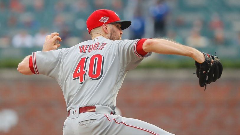 Alex Wood of the Cincinnati Reds made his second start against the Atlanta Braves at SunTrust Park on Friday, Aug. 2, 2019 at Atlanta. (Photo by Kevin C. Cox/Getty Images)