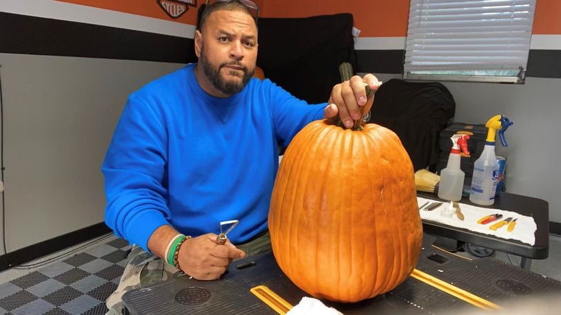 Fairfield resident William Wilson will be one of seven carvers on Season 2 of Food Network's "Outrageous Pumpkins," which premieres on Oct. 3. PROVIDED