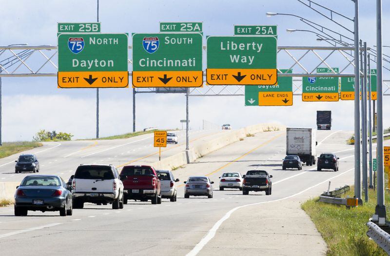 Butler County will spend approximately $25 million on major remodeling at the Liberty Way interchange and Interstate 75.  GREG LYNCH / STAFF