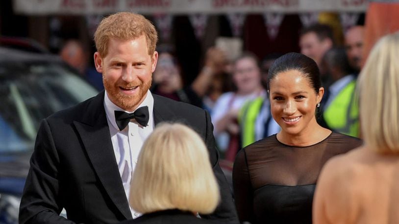 Meghan, Duchess of Sussex and Prince Harry, Duke of Sussex attend the European Premiere of Disney's "The Lion King" in London.