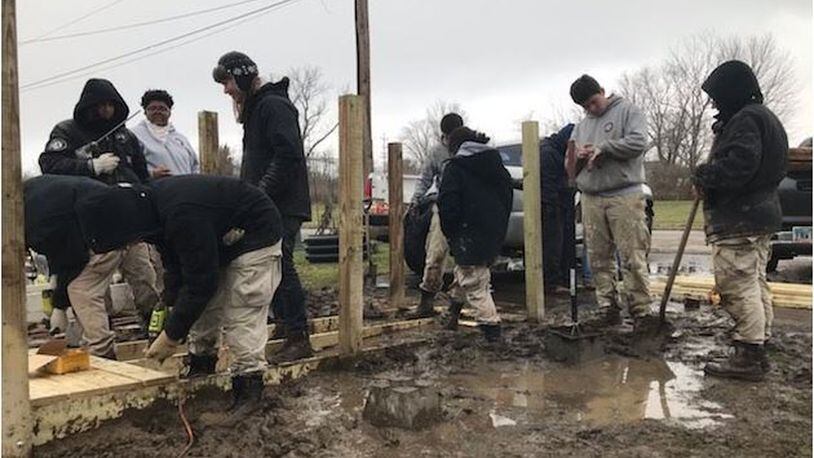 AmeriCorps members helped improve housing in Hamilton and Butler County for three weeks in January, making homes handicap-accessible and helping remodel a formerly abandoned house in Hamilton’s Second Ward/Riverside neighborhood. PROVIDED