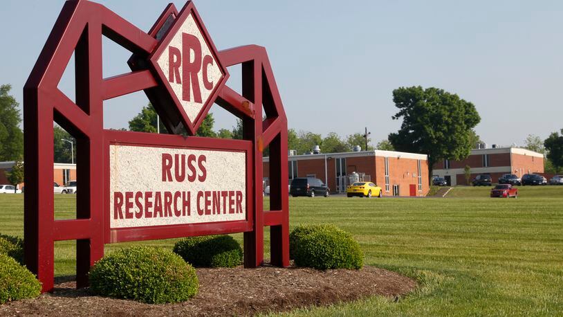 The Russ Engineering Center is tucked away in a quiet corner of Beavercreek Twp. The campus is owned by Ohio University through a limited liability company. —Staff Photo by Ty Greenlees
