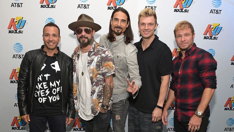The Backstreet Boys have released a music video for their new single, "Don't Go Breaking My Heart." (Photo by Jason Kempin/Getty Images for iHeart Media)