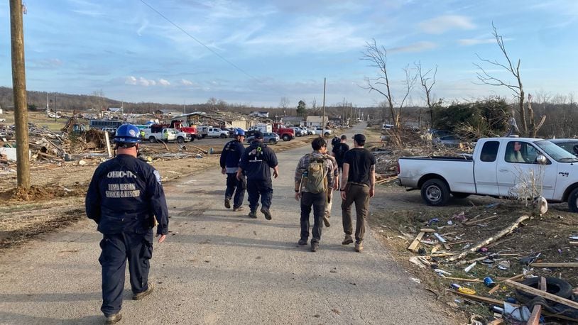 Ohio Task Force 1 was officially demobilized this morning after three days in western Kentucky | Photo courtesy of Ohio Task Force 1